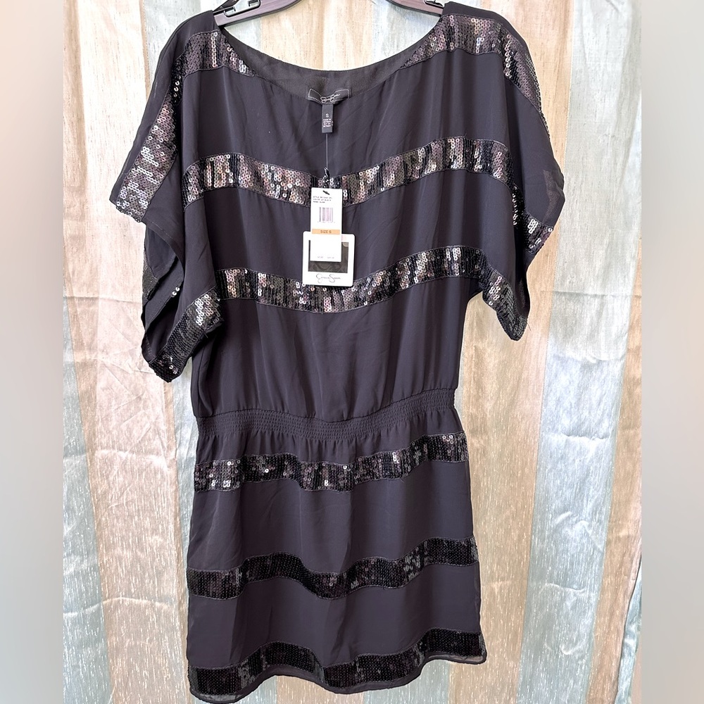 Black sparkly mini dress
